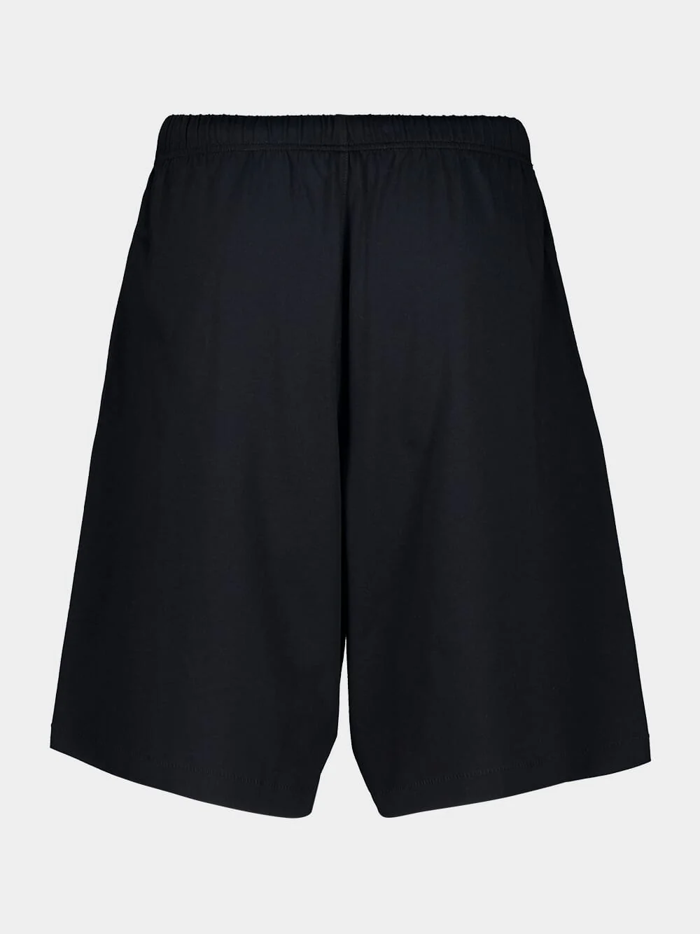 Jet Black Jersey Cotton Shorts - Image 2