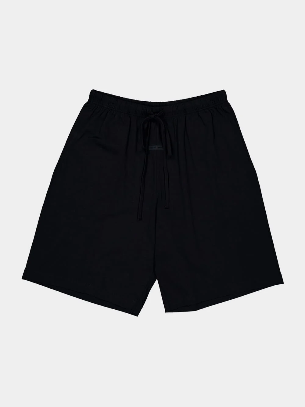 Jet Black Jersey Cotton Shorts - Image 4