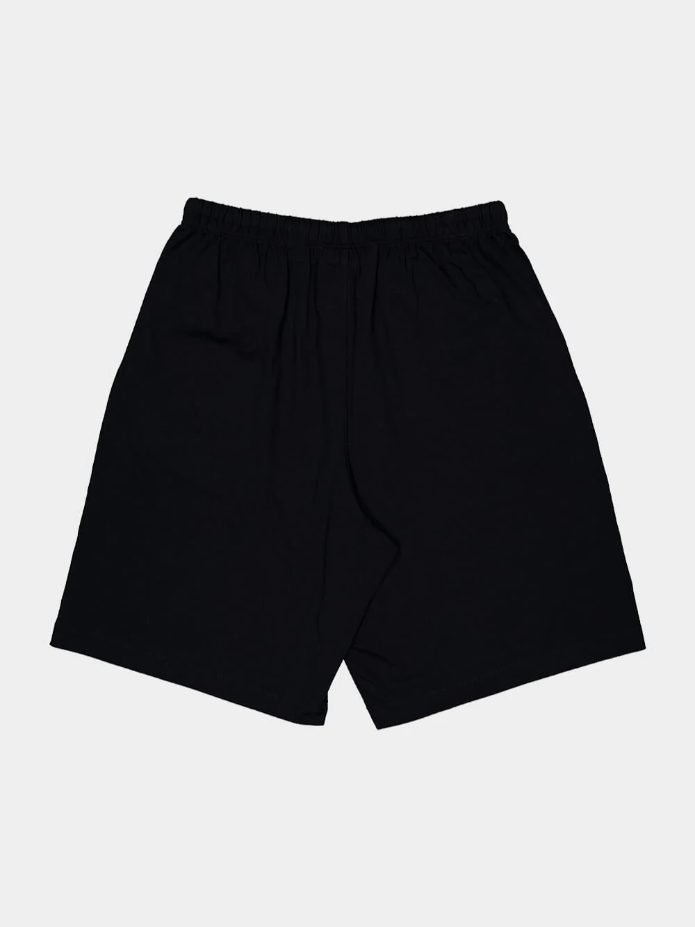 Jet Black Jersey Cotton Shorts - Image 5