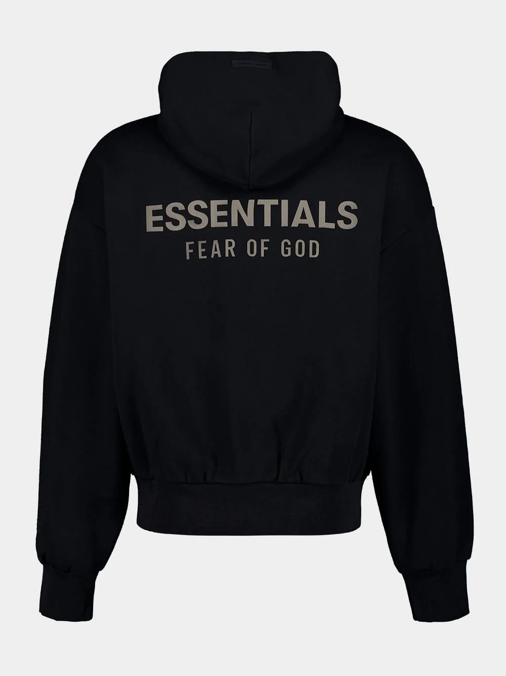 Jet Black Zip-Up Hooded Sweatshirt i - Image 2