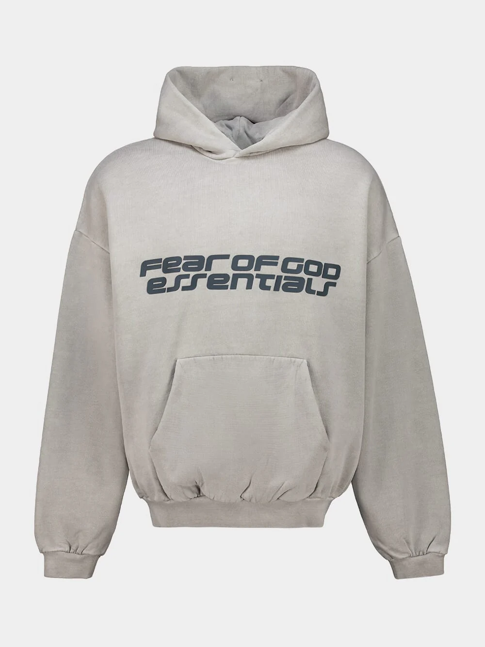 Smoke Grey Heavy Fleece 90s Hooded Sweatshirt