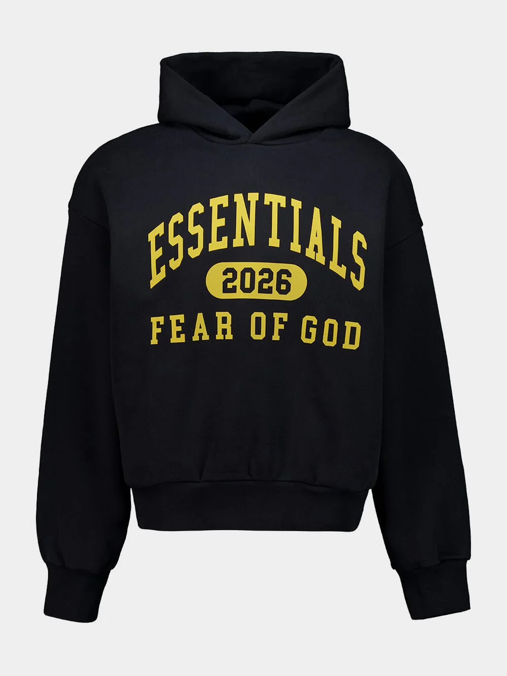 Vintage Black Classic Fleece Hooded Sweatshirt - Image 2