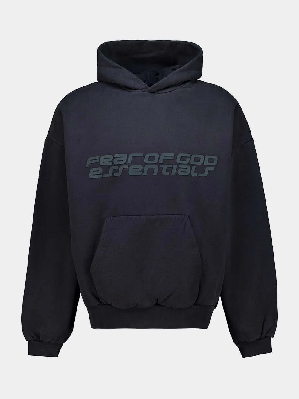 Vintage Black Heavy Fleece 90s Hooded Sweatshirt