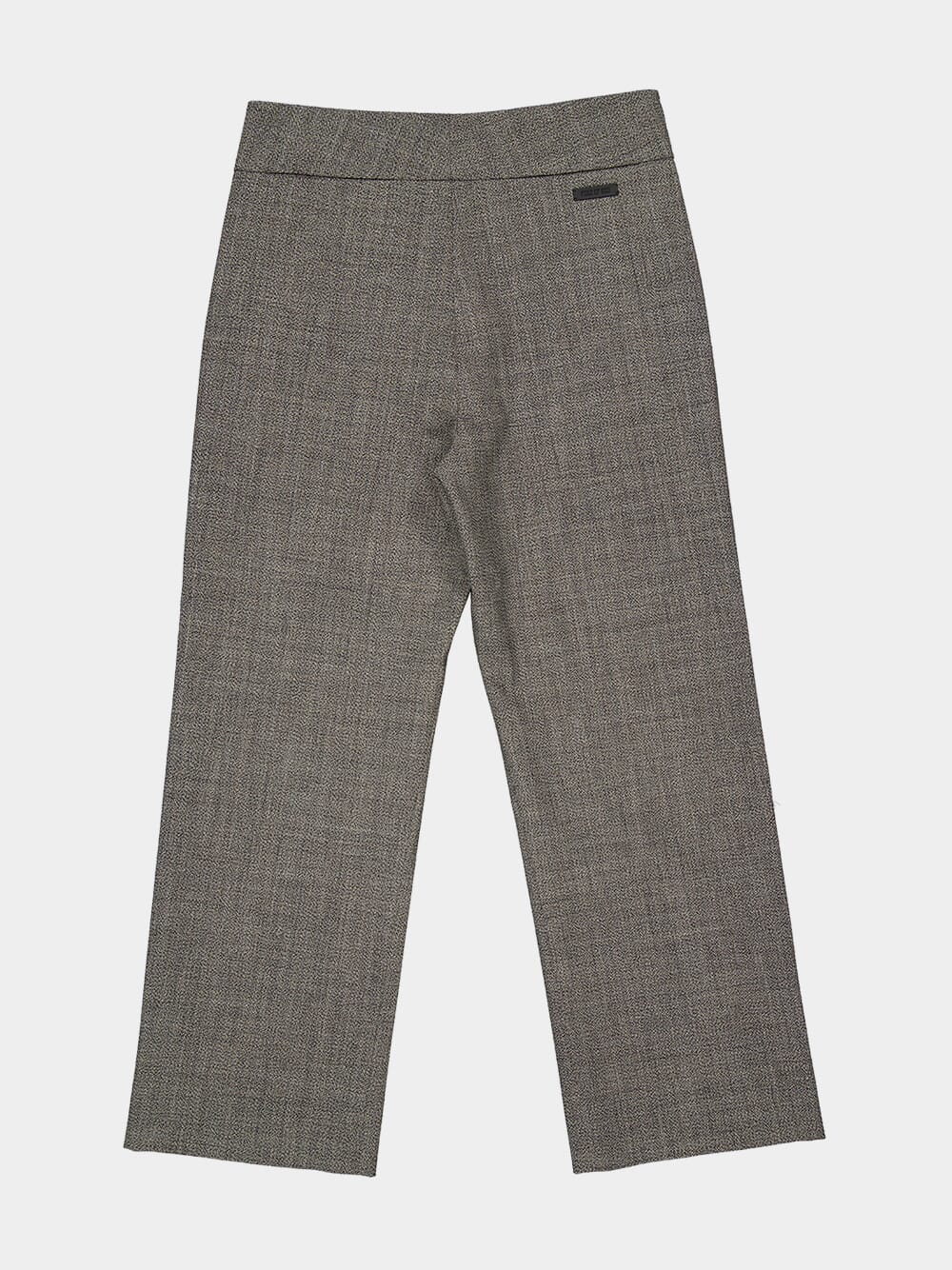 Grey Wool Wide-Leg Trousers - Image 7
