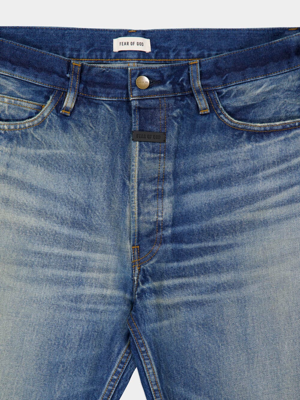 Mid Indigo Cotton Classic Jeans - Image 3