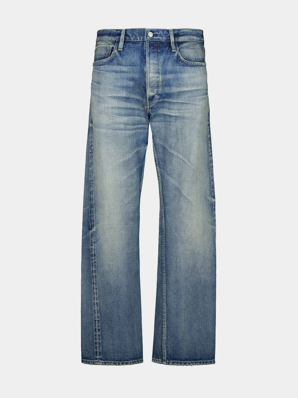 Vintage Indigo Denim Straight Jeans