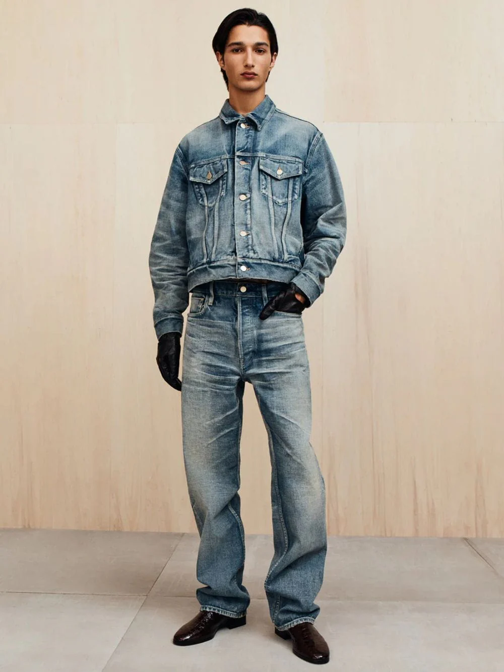 Vintage Indigo Selvedge Denim Trucker Jacket - Image 2