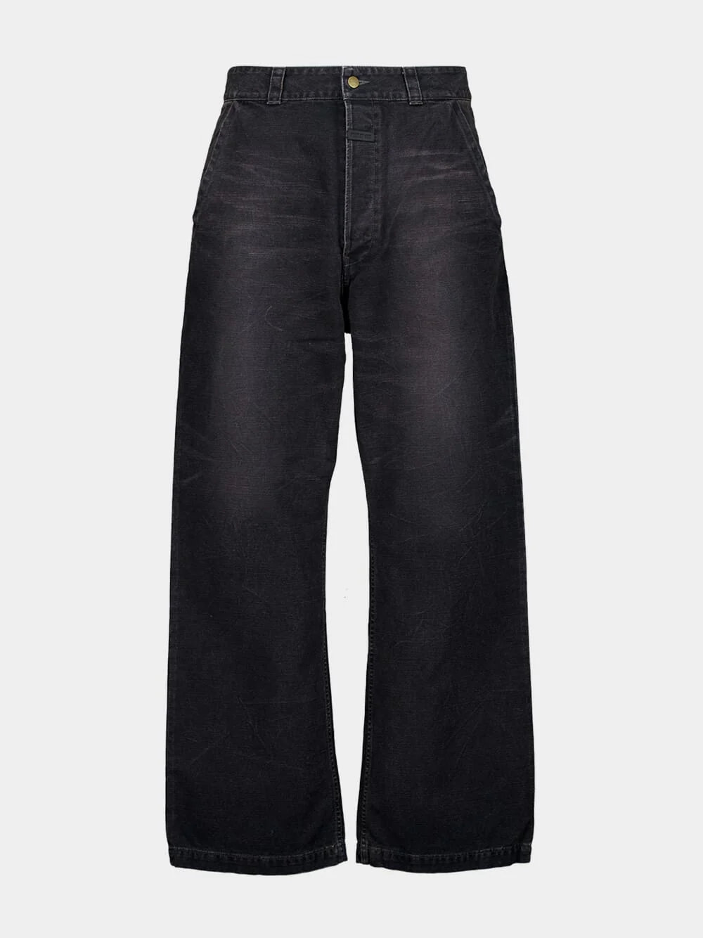 Washed Black Canvas Utility Pant