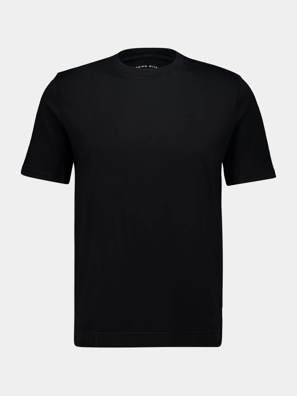 Black Knitted Cotton T-Shirt