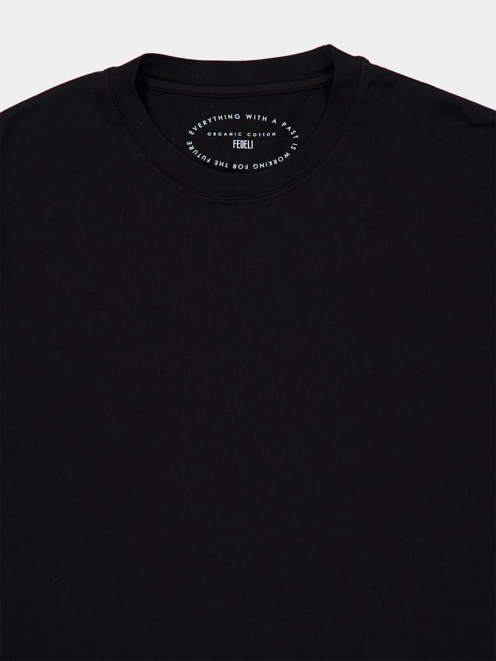 Black Knitted Cotton T-Shirt - Image 3