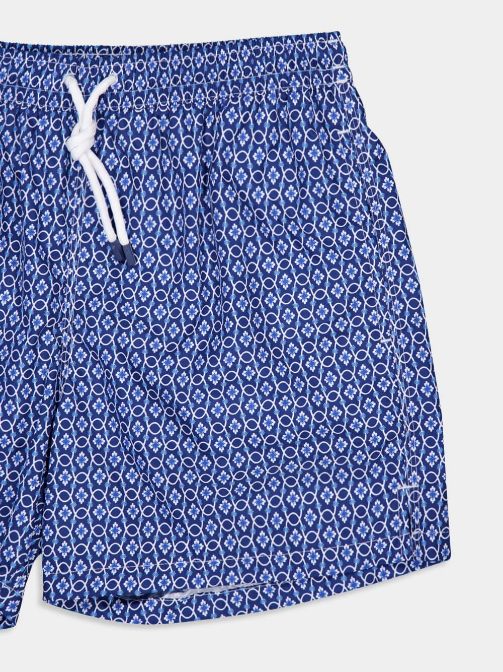 Blue Madeira Vintage Pattern Sustainable Swim Trunk - Image 3