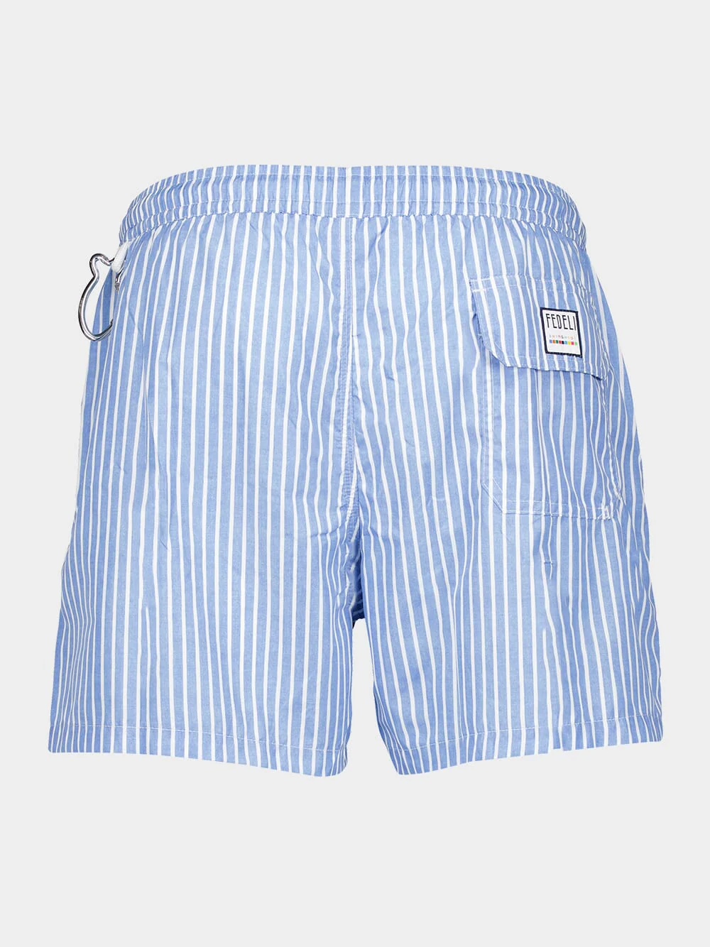 Blue Riga Pattern Swim Trunks - Image 2