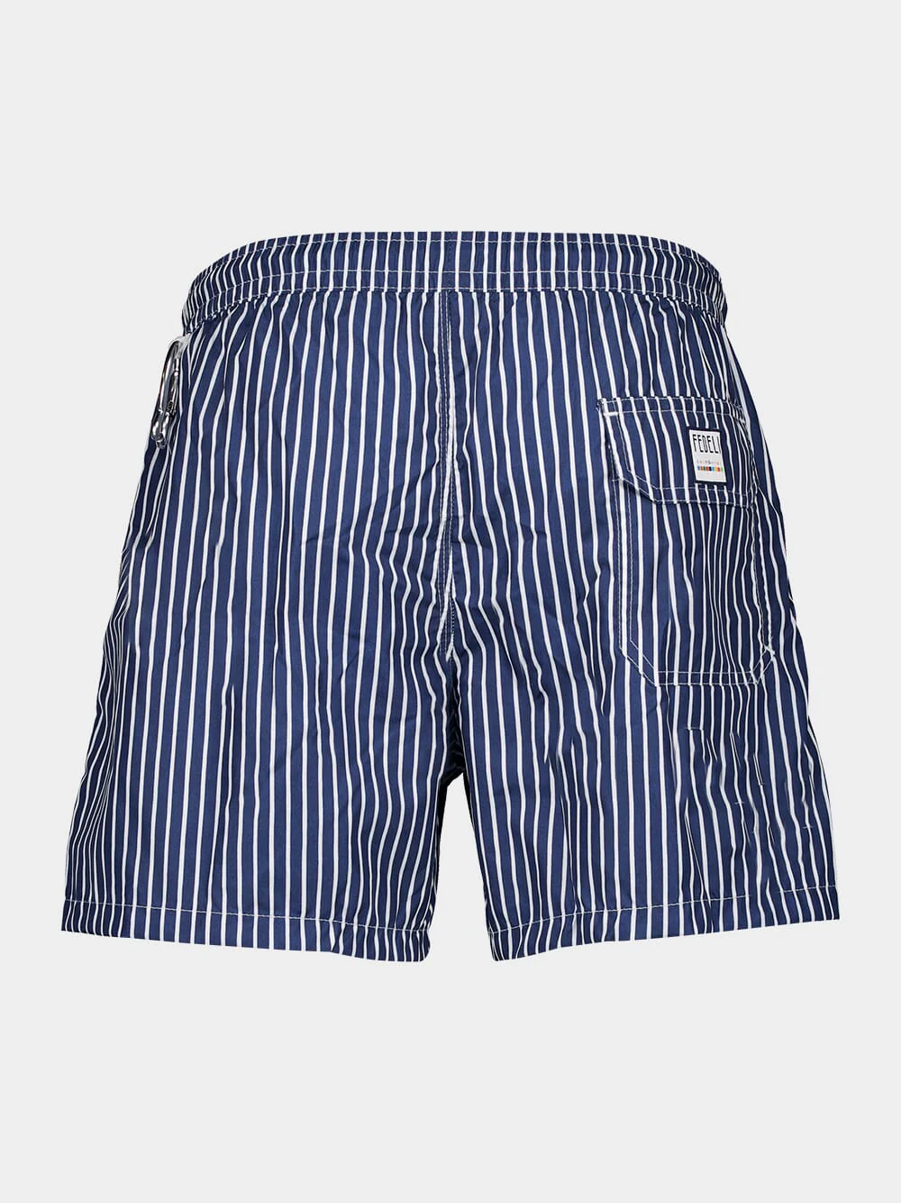 Cadetblue Riga Pattern Swim Trunks - Image 2