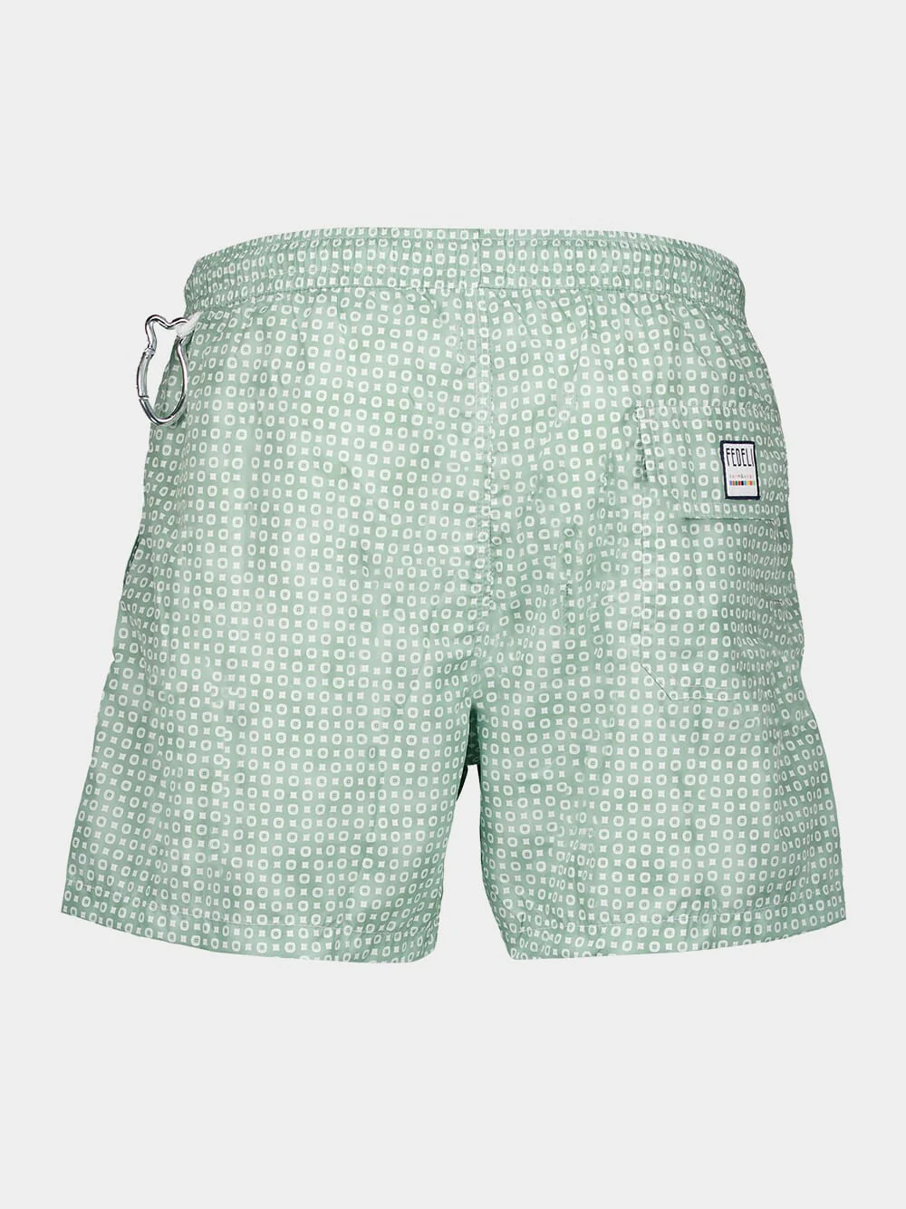 Green Bottoni Pattern Swim Trunks - Image 2