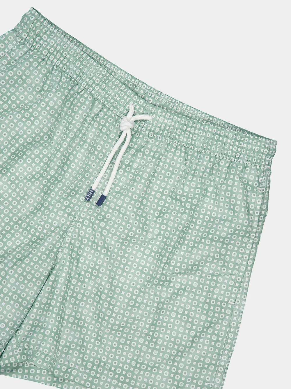 Green Bottoni Pattern Swim Trunks - Image 3