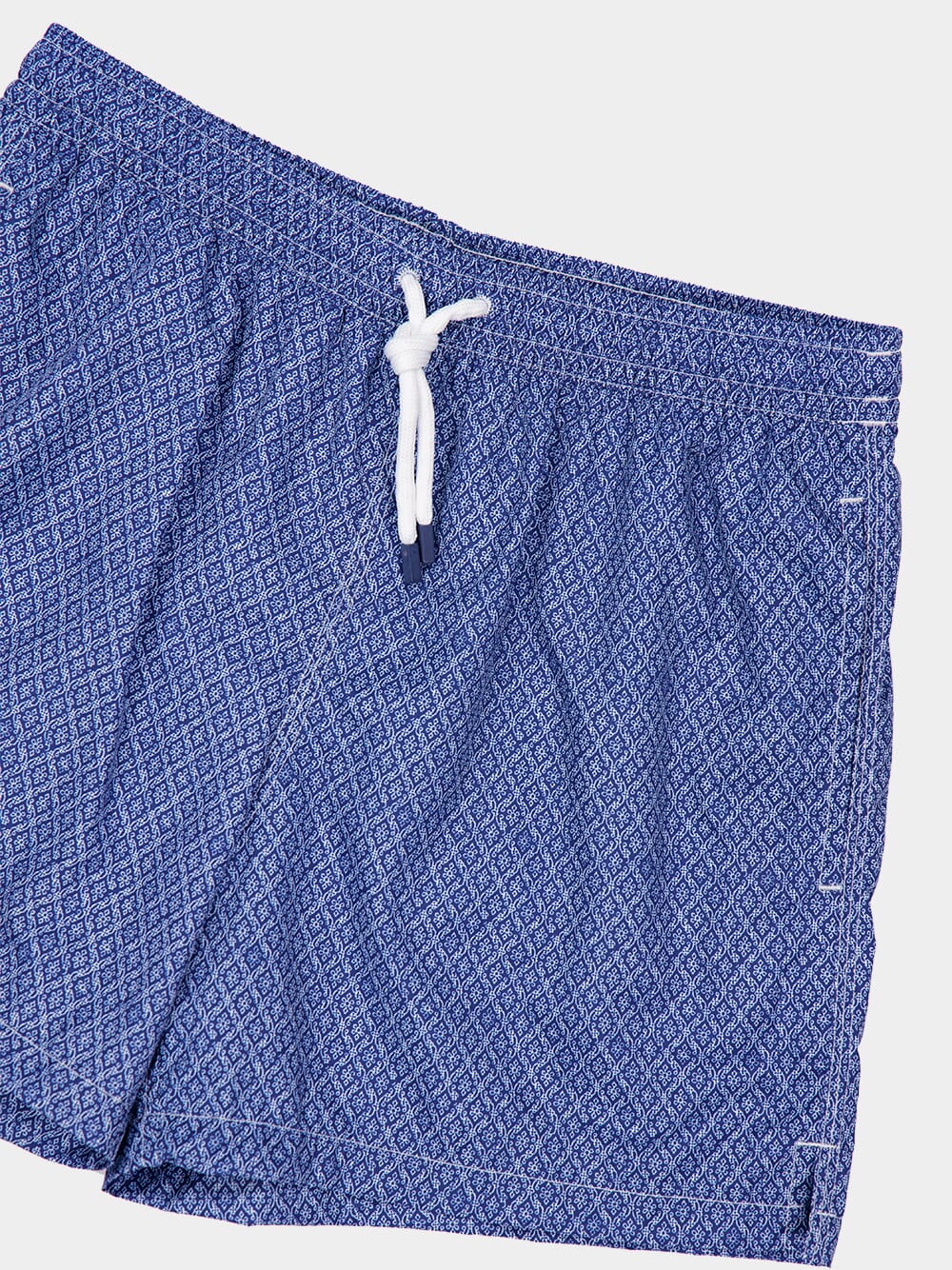 Dark Blue Diamond Weave Swim Shorts - Image 3