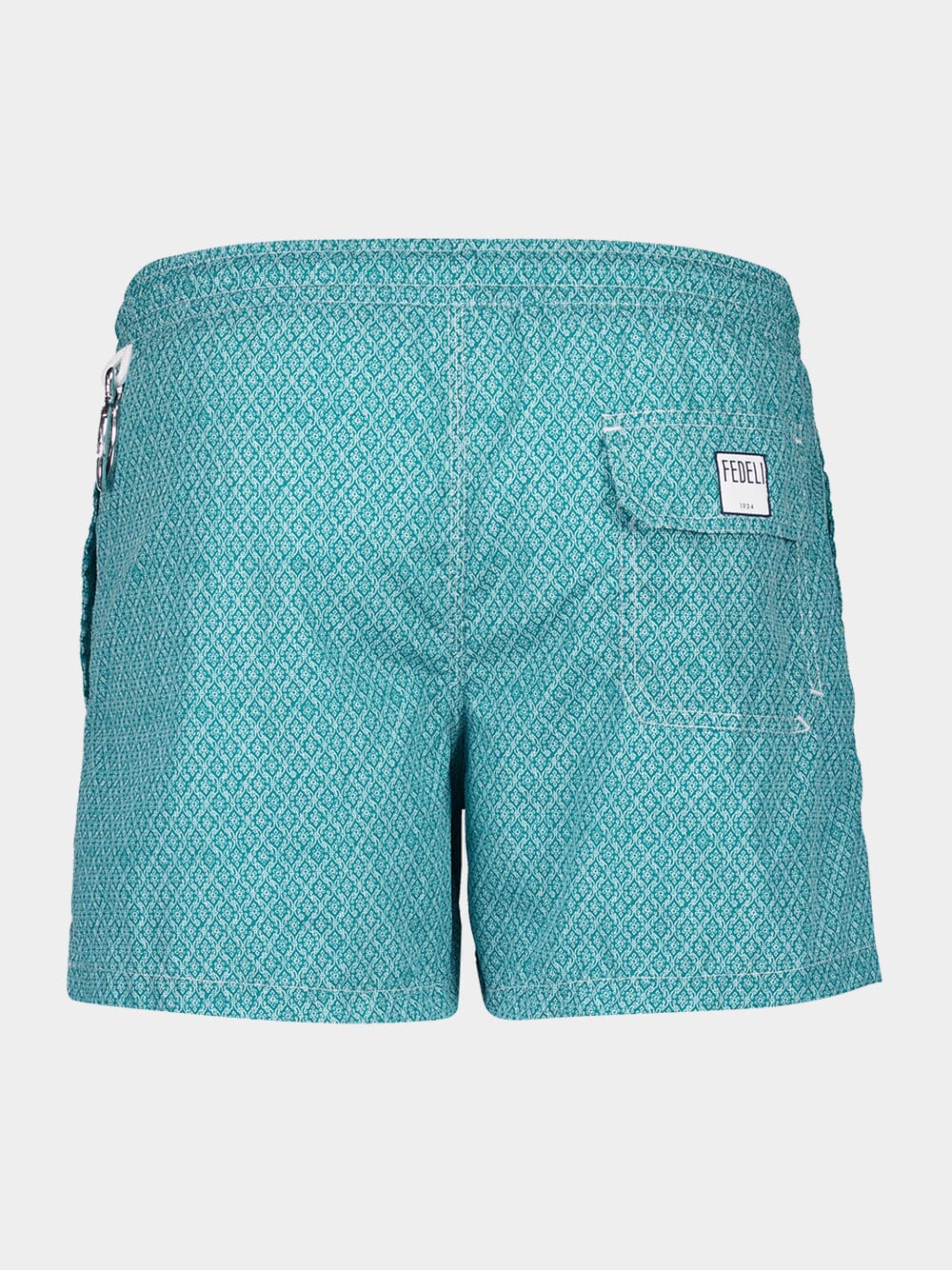 Green Diamond Weave Swim Shorts - Image 2