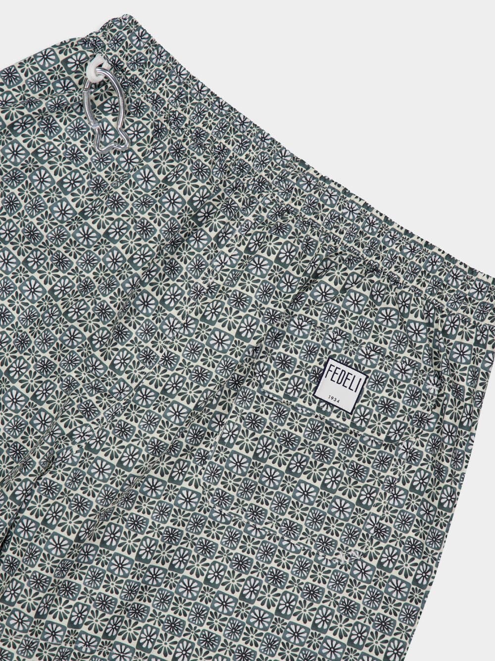 Green Steel Blue Madeira Floral Swim Trunk - Image 4