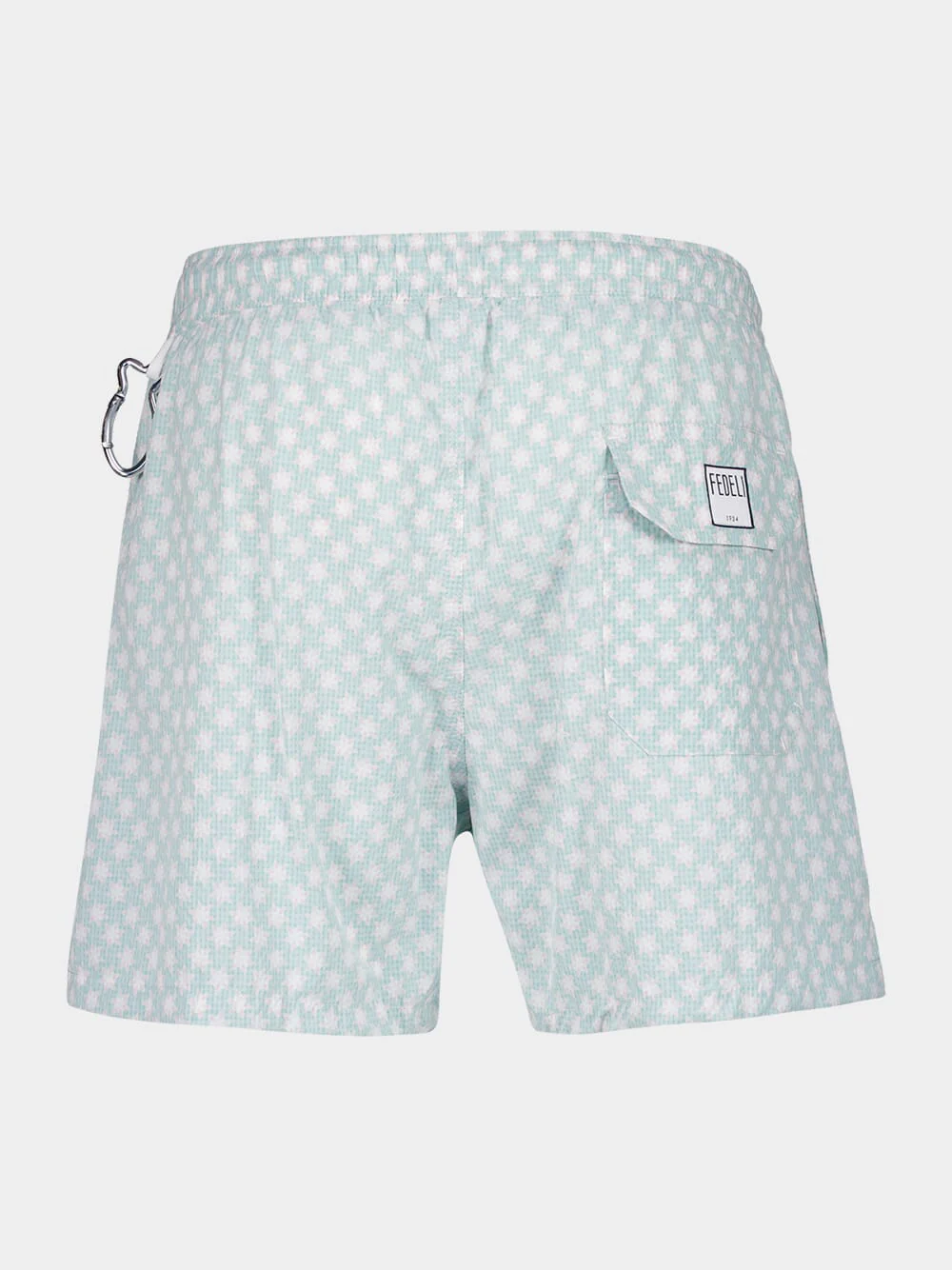 Light Green Patterned Swim Shorts - Image 2