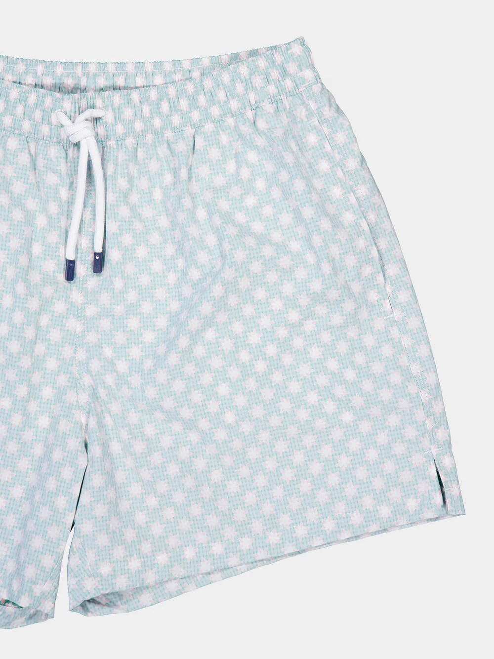 Light Green Patterned Swim Shorts - Image 3