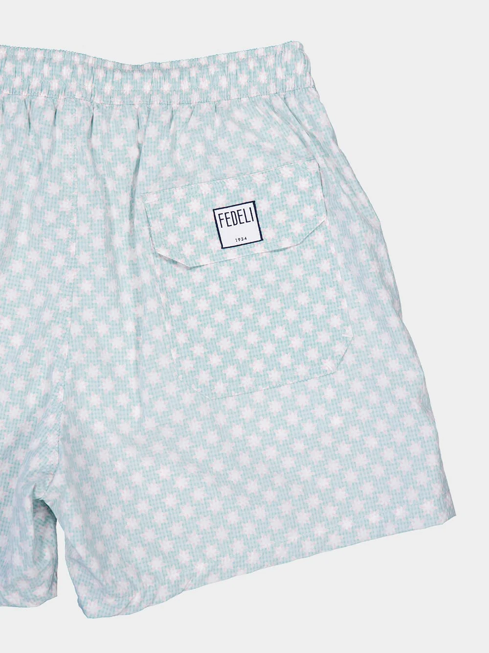 Light Green Patterned Swim Shorts - Image 4