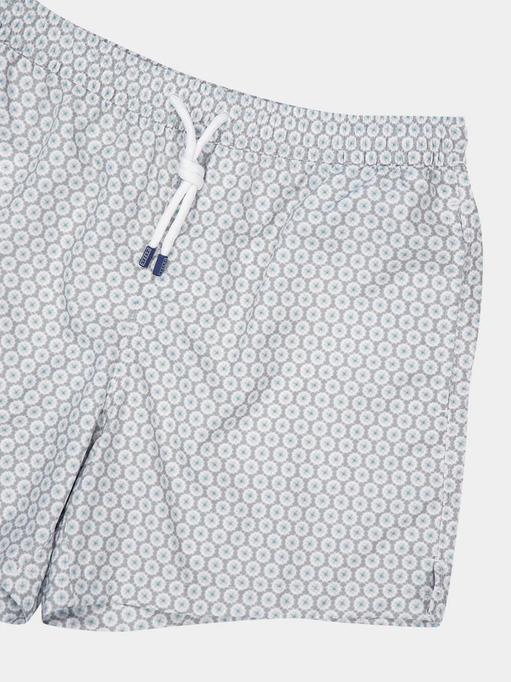 Light Grey Printed Swim Shorts Madeira - Image 3