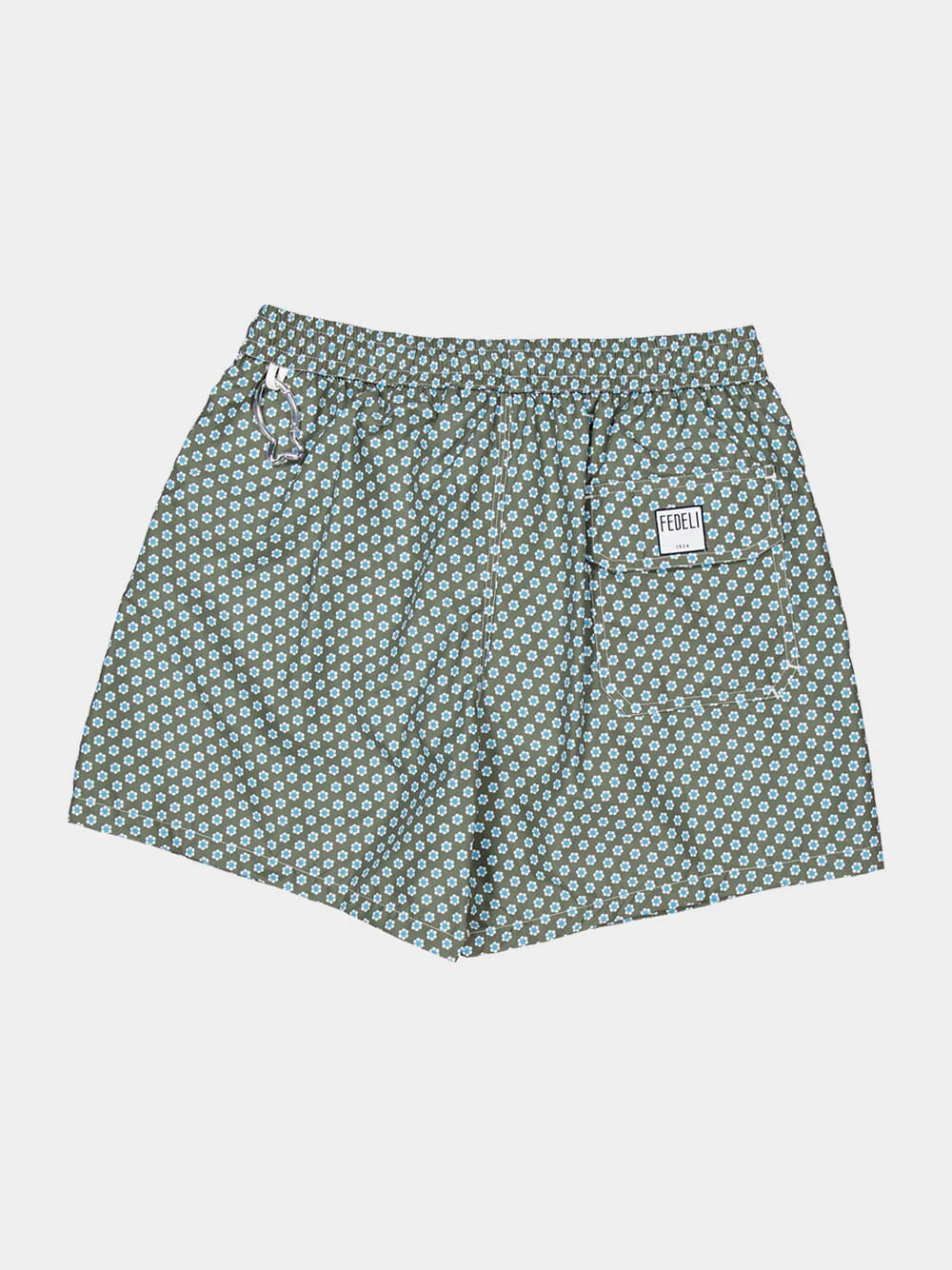 Olive Green Stars Madeira Swim Trunks - Image 6
