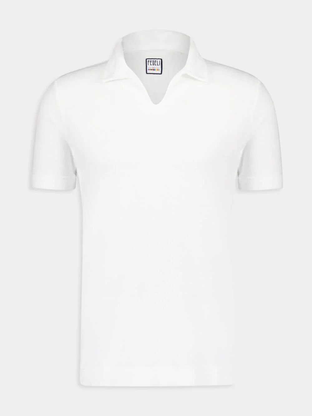 White Peter Terry Knit Cotton Polo
