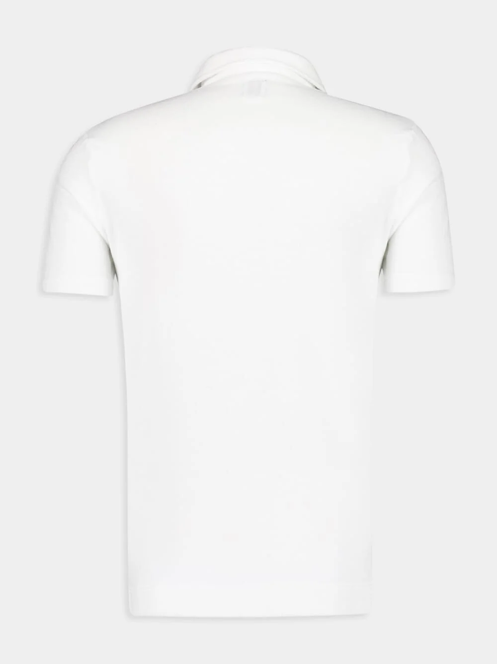 White Peter Terry Knit Cotton Polo - Image 2