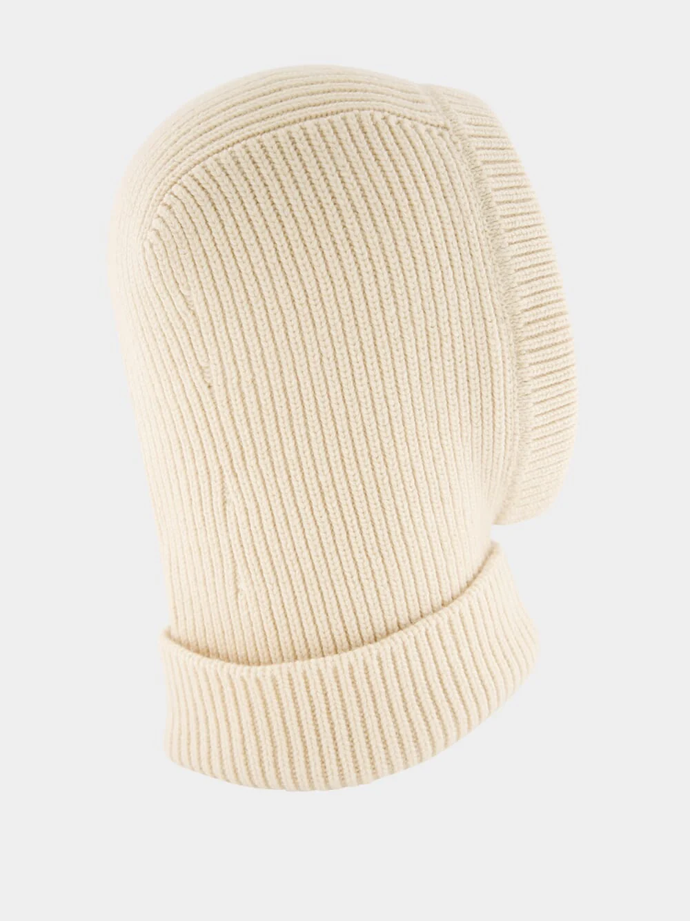 Beige Ribbed-Knit Balaclava - Image 2