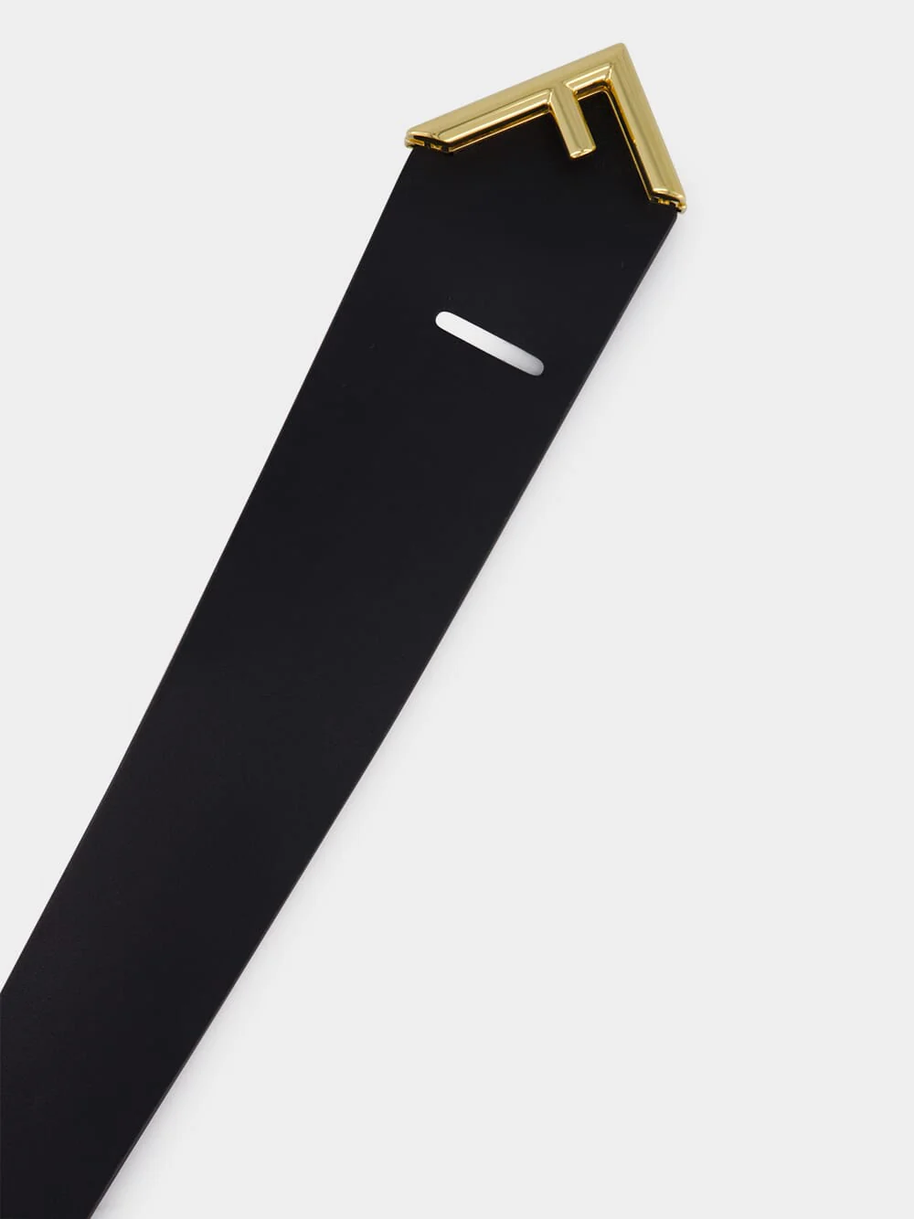 Black Logo-Plaque Leather Belt - Image 2