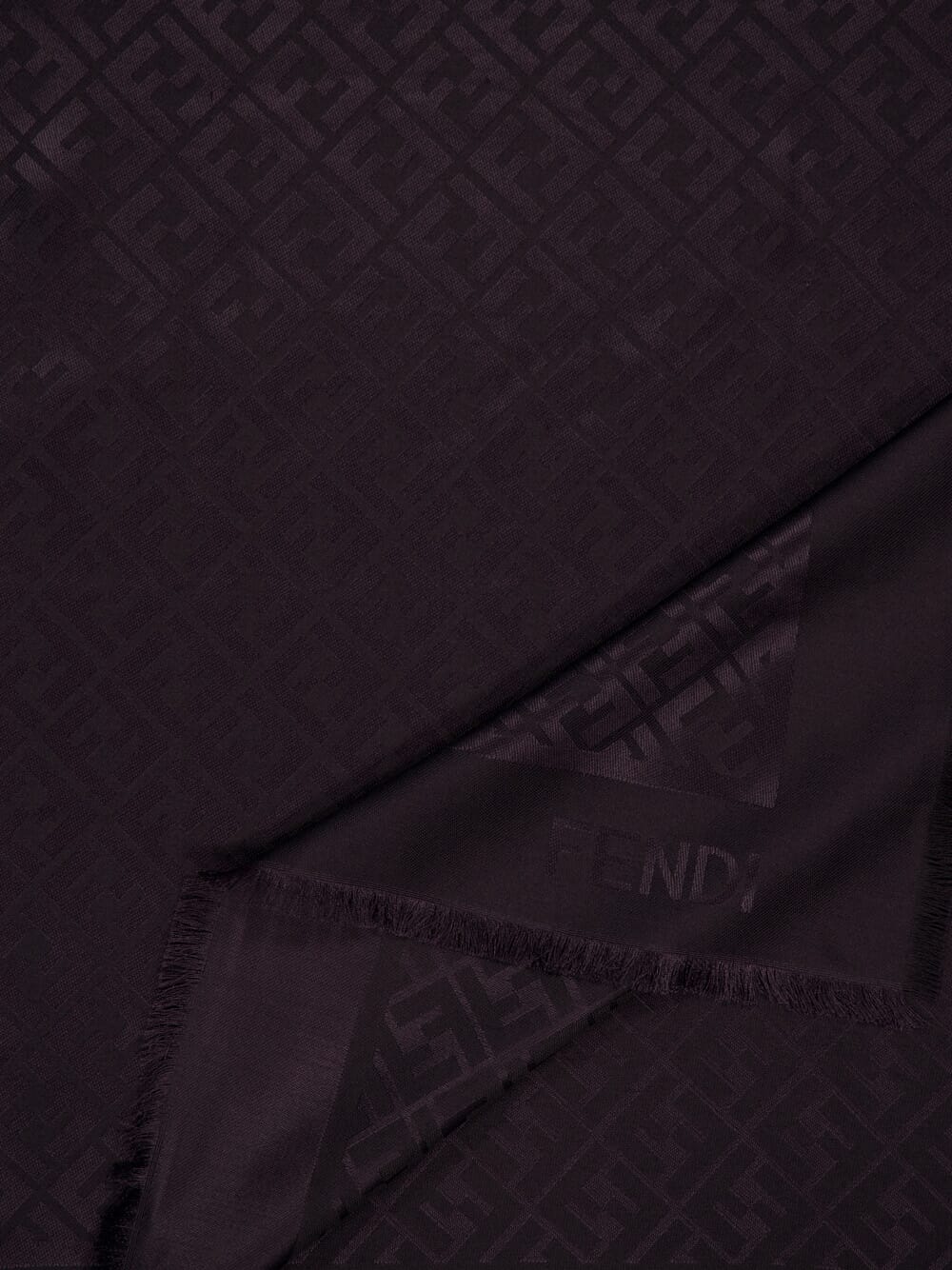 Dark Purple FF Jacquard Shawl - Image 2