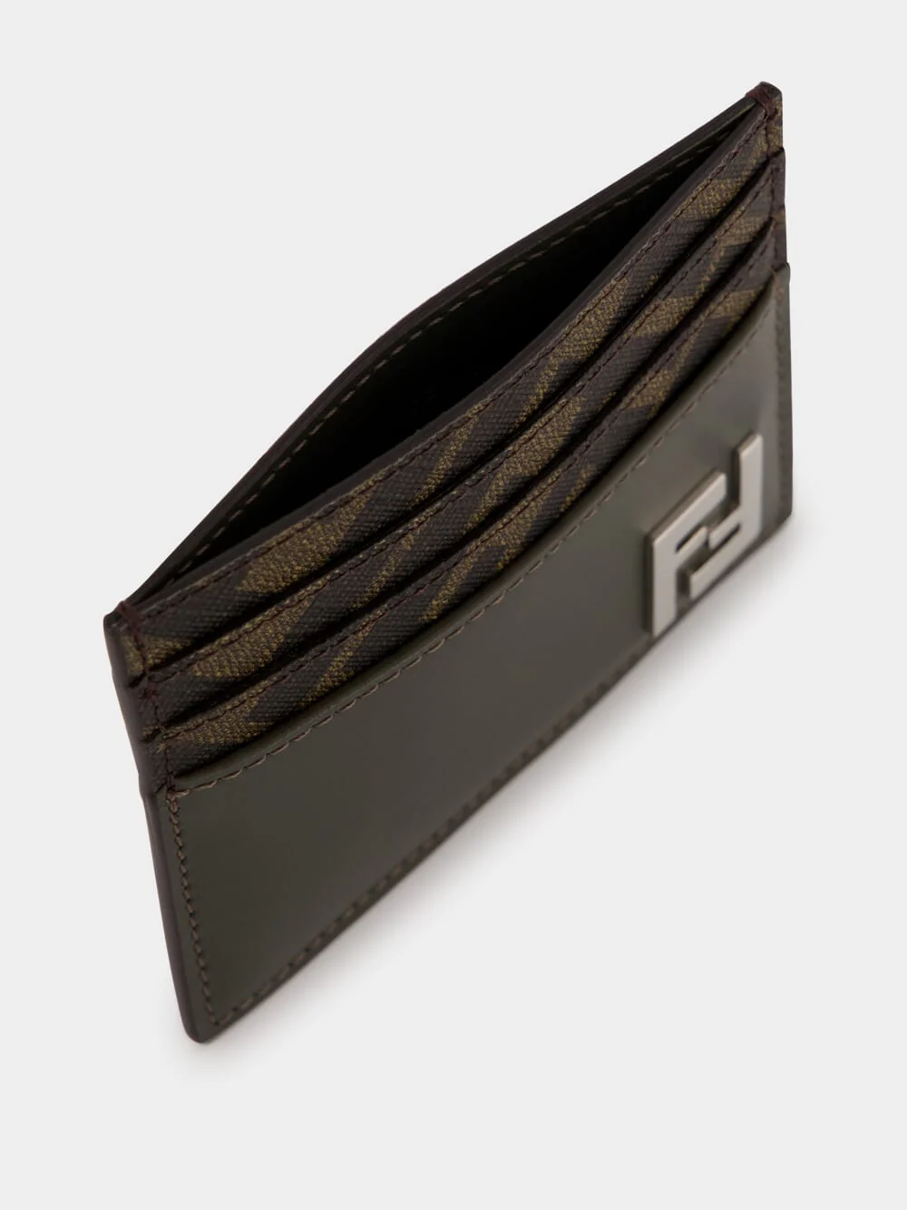 Khaki Green FF Squared Card Holder - Image 3