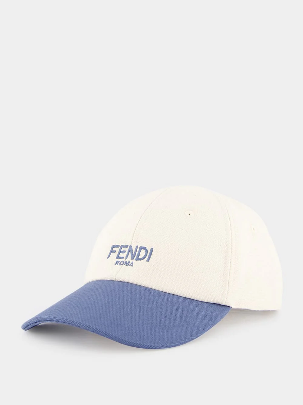 White Cotton Baseball Cap - Image 2