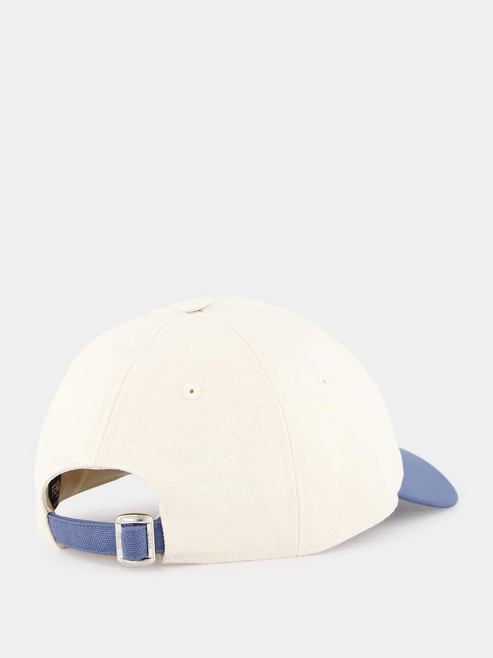 White Cotton Baseball Cap - Image 3