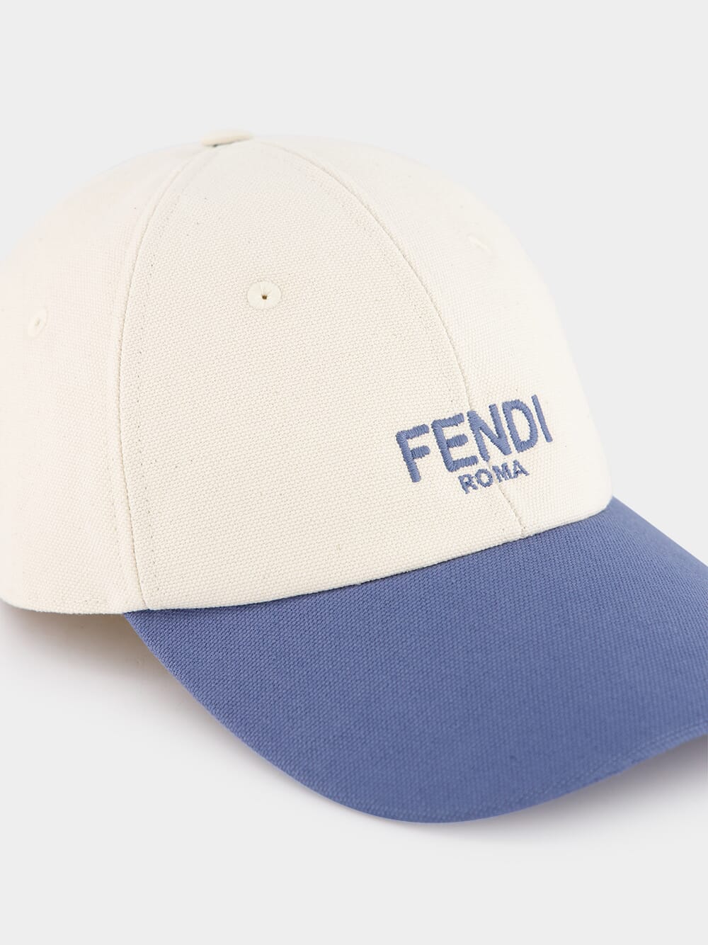 White Cotton Baseball Cap - Image 4