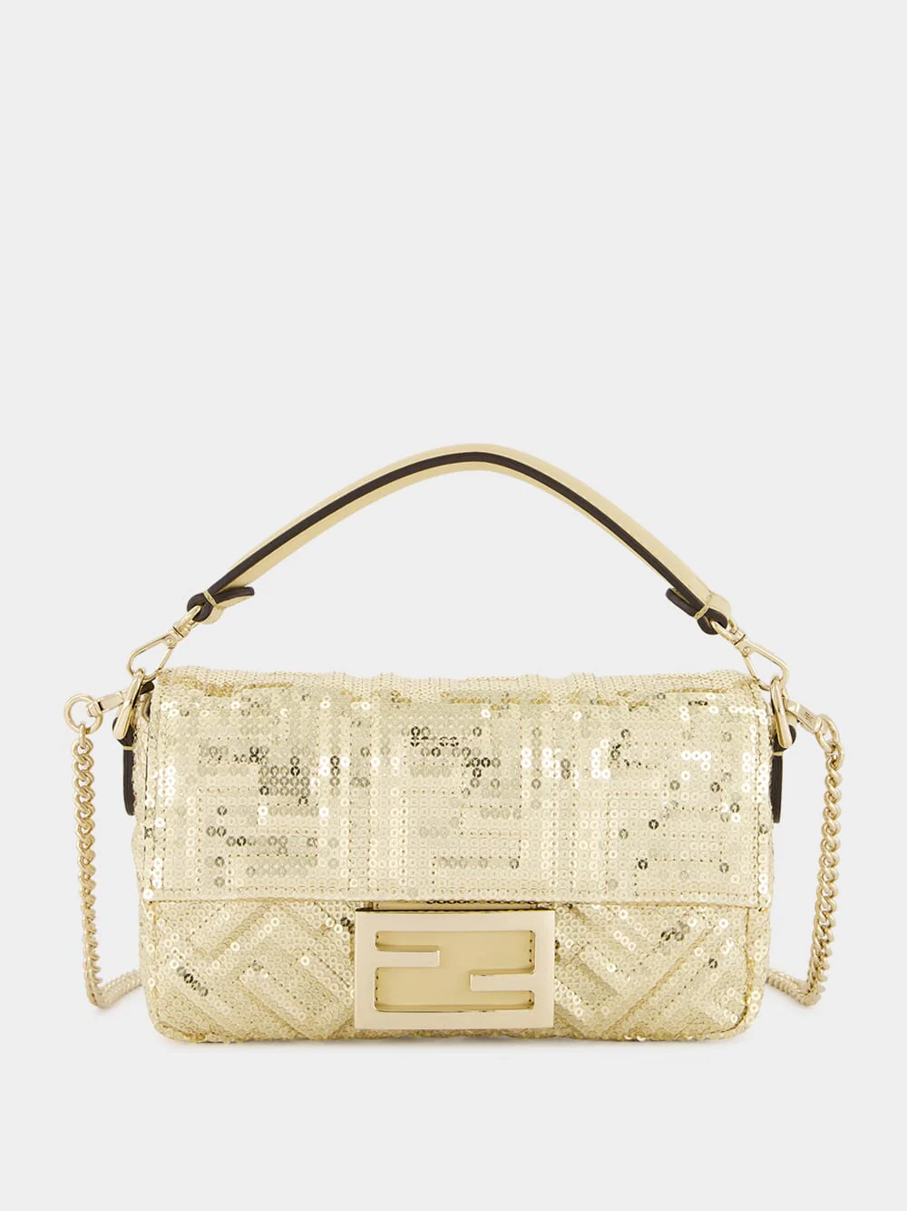 Gold Mini Baguette Sequin Bag - Image 2
