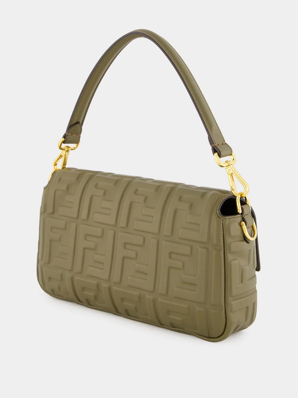 Green Baguette Nappa Leather Bag - Image 5