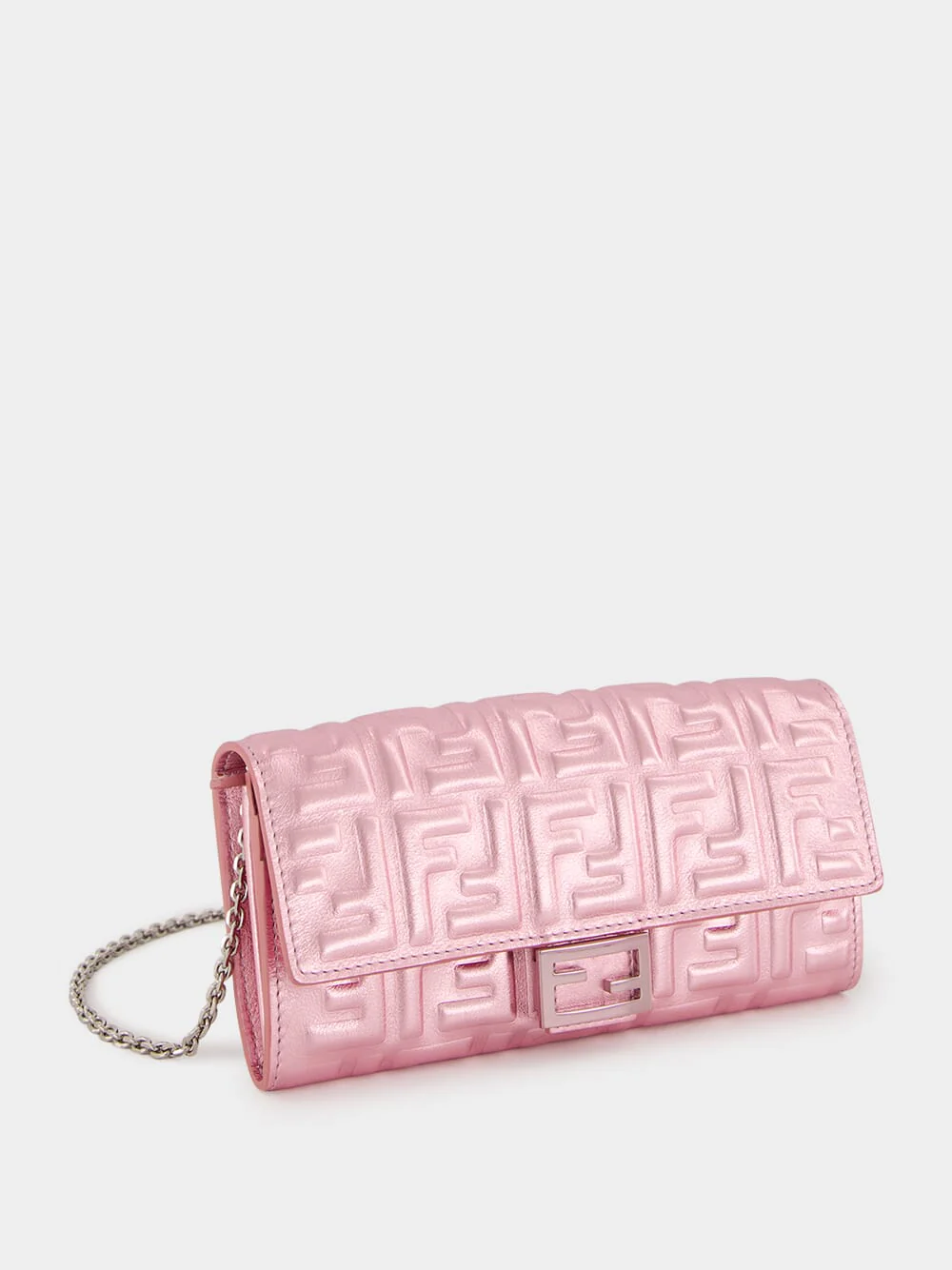 Pink Metallic Baguette Continental Wallet - Image 3