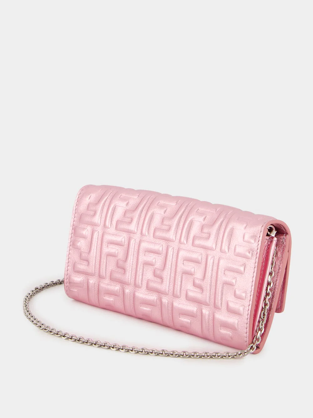 Pink Metallic Baguette Continental Wallet - Image 5