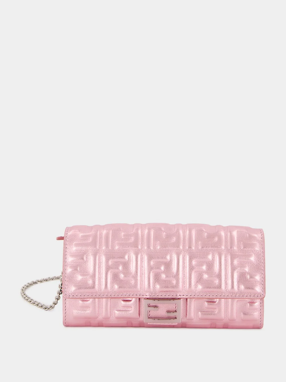 Pink Metallic Baguette Continental Wallet - Image 8
