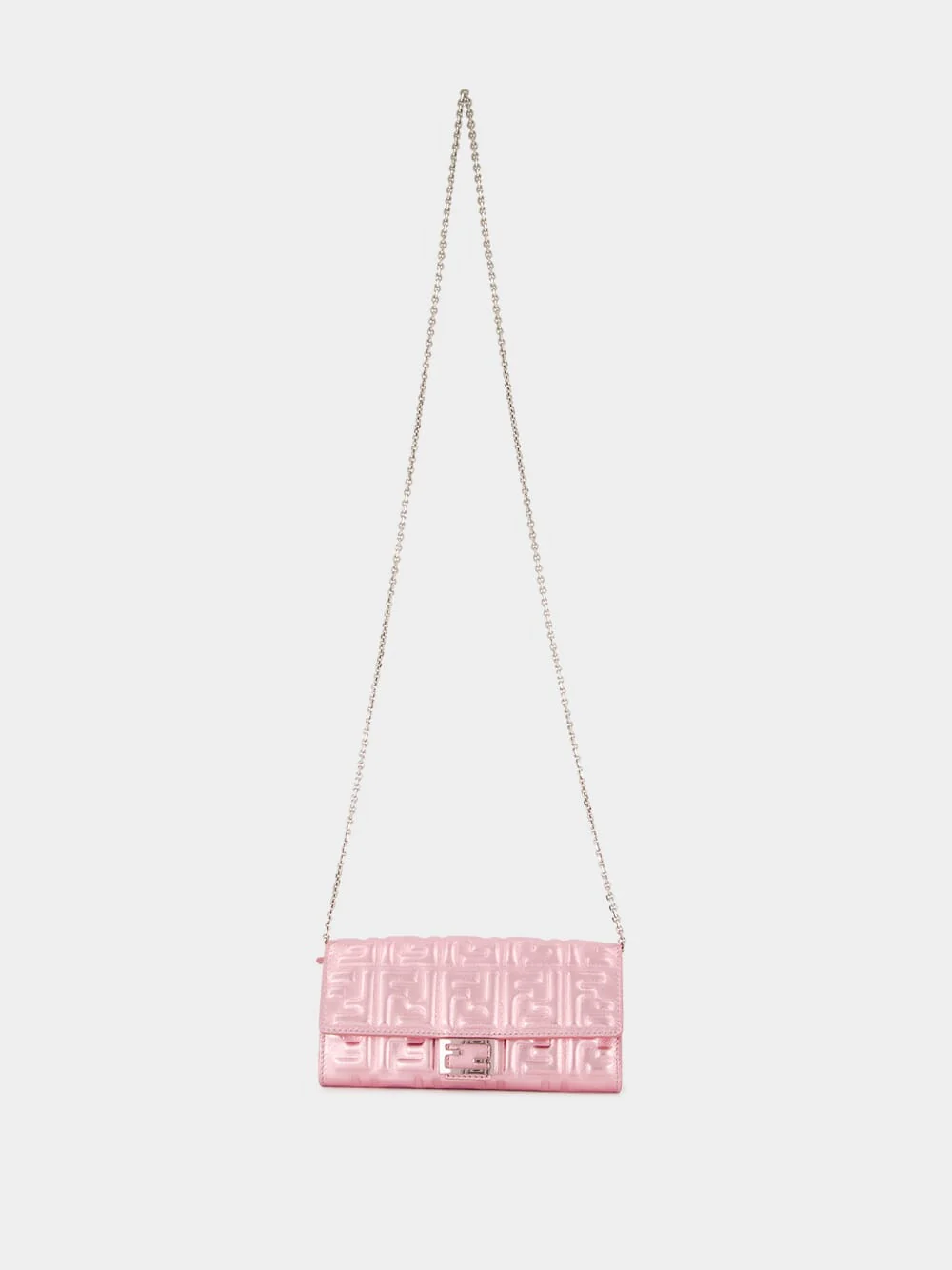 Pink Metallic Baguette Continental Wallet - Image 9
