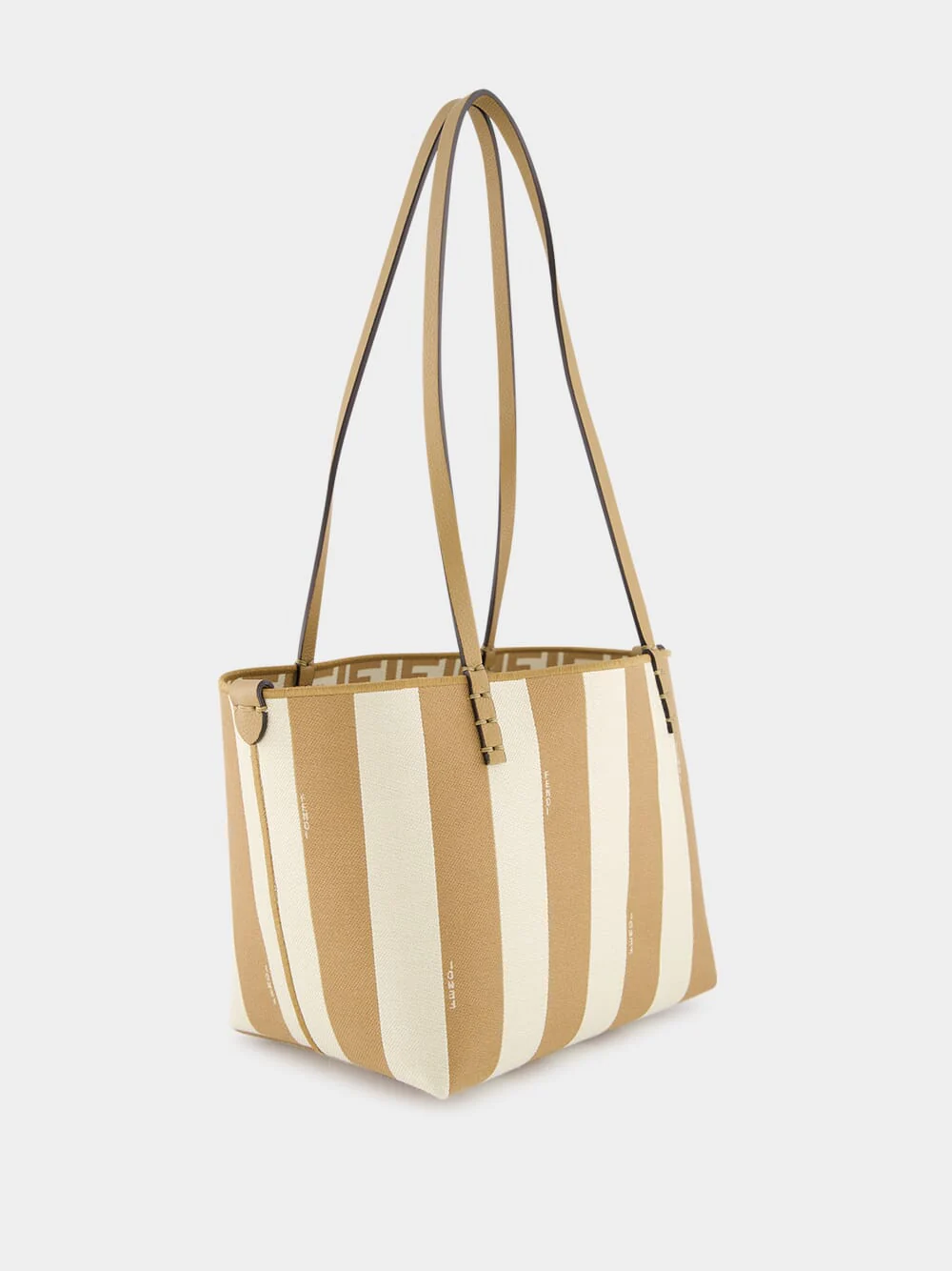 Reversible Pequin and Beige FF Small Shopper - Image 2