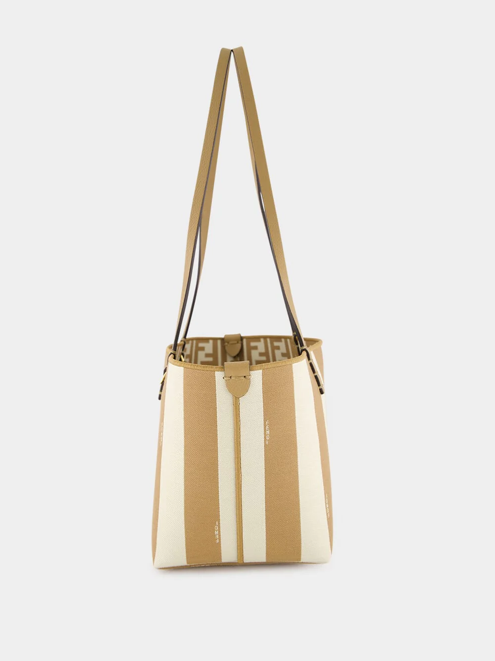 Reversible Pequin and Beige FF Small Shopper - Image 3