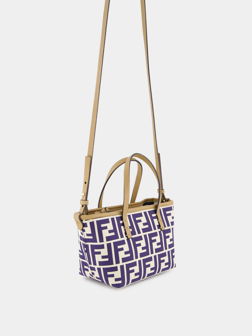 Roll Mini FF Midnight Blue Jacquard Mini Bag - Image 4