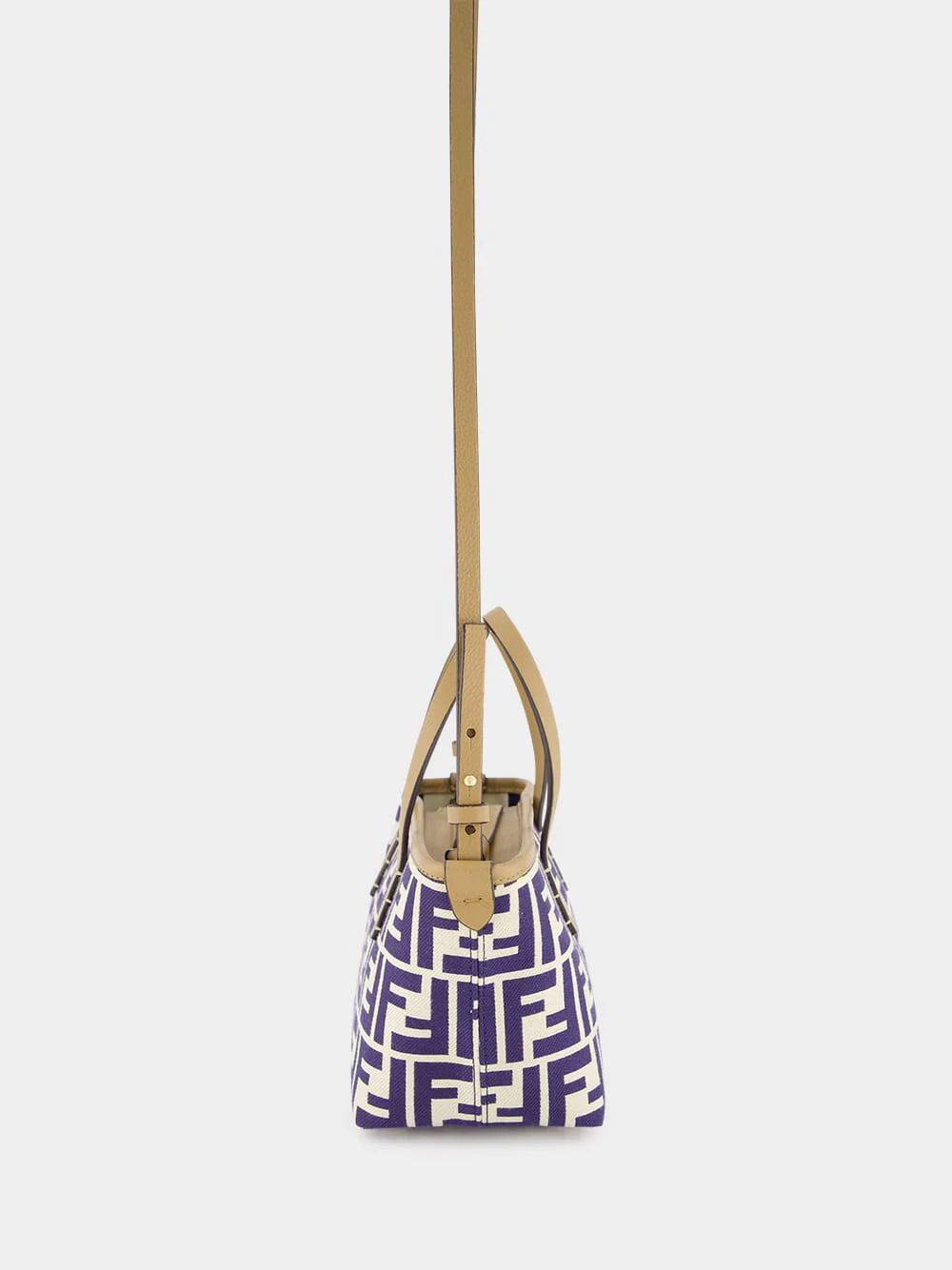 Roll Mini FF Midnight Blue Jacquard Mini Bag - Image 5