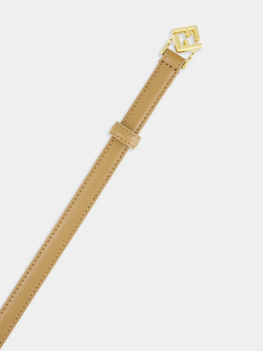 Beige FF Diamonds Leather Belt - Image 2