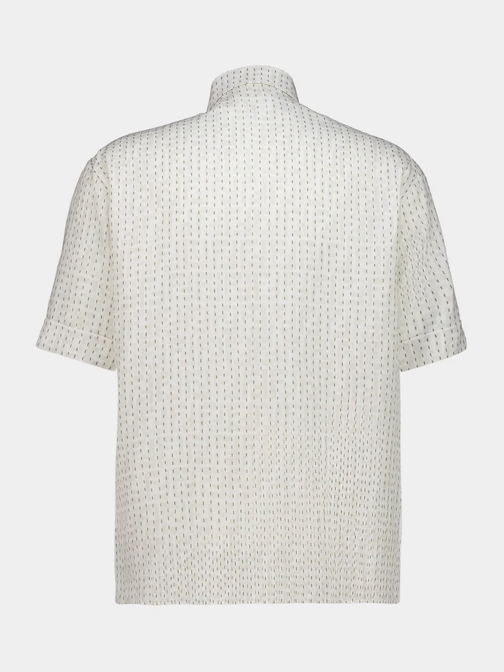 Beige FF Linen Boxy Shirt - Image 3