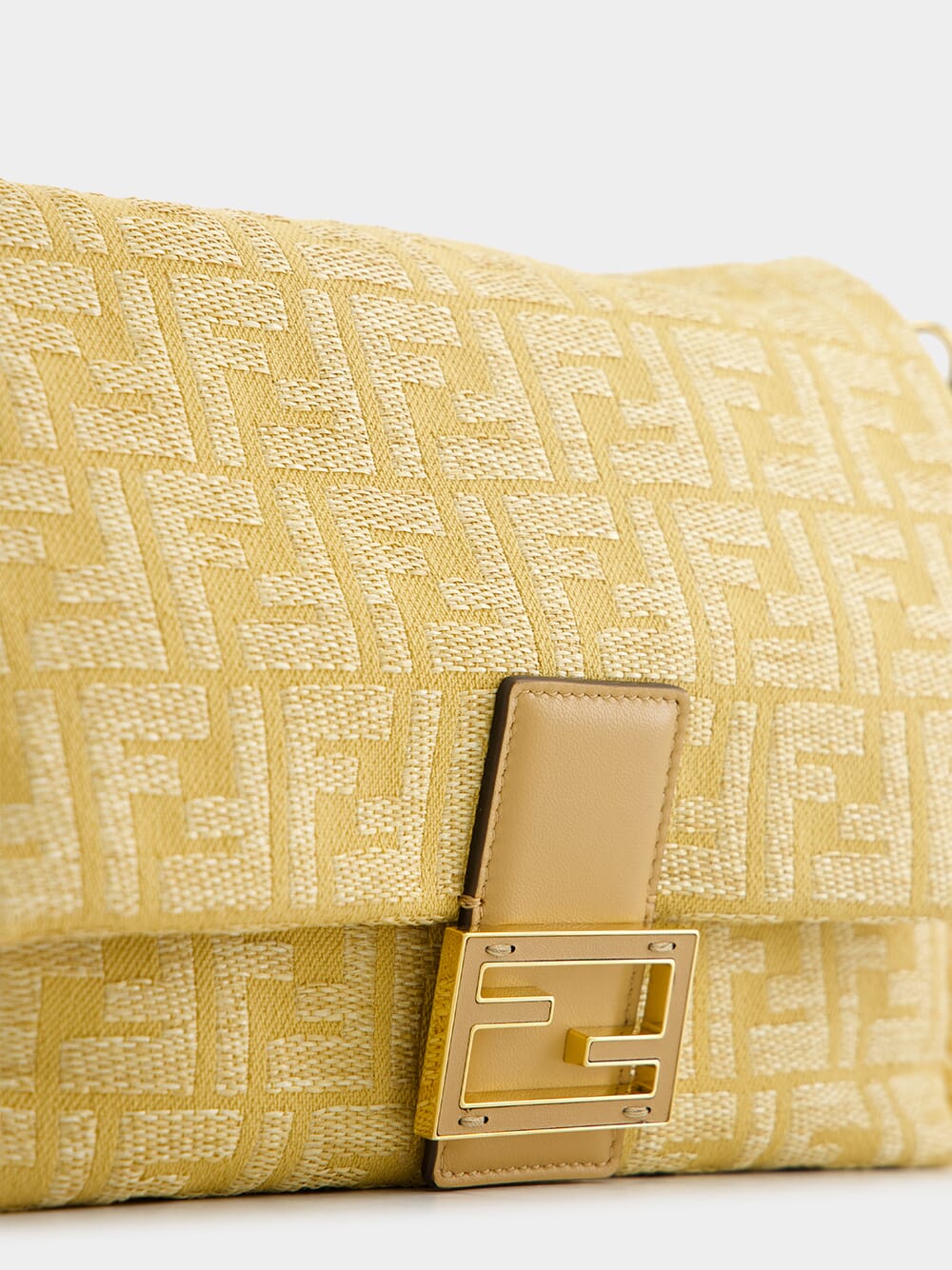 Beige Mamma Baguette Medium Bag - Image 8