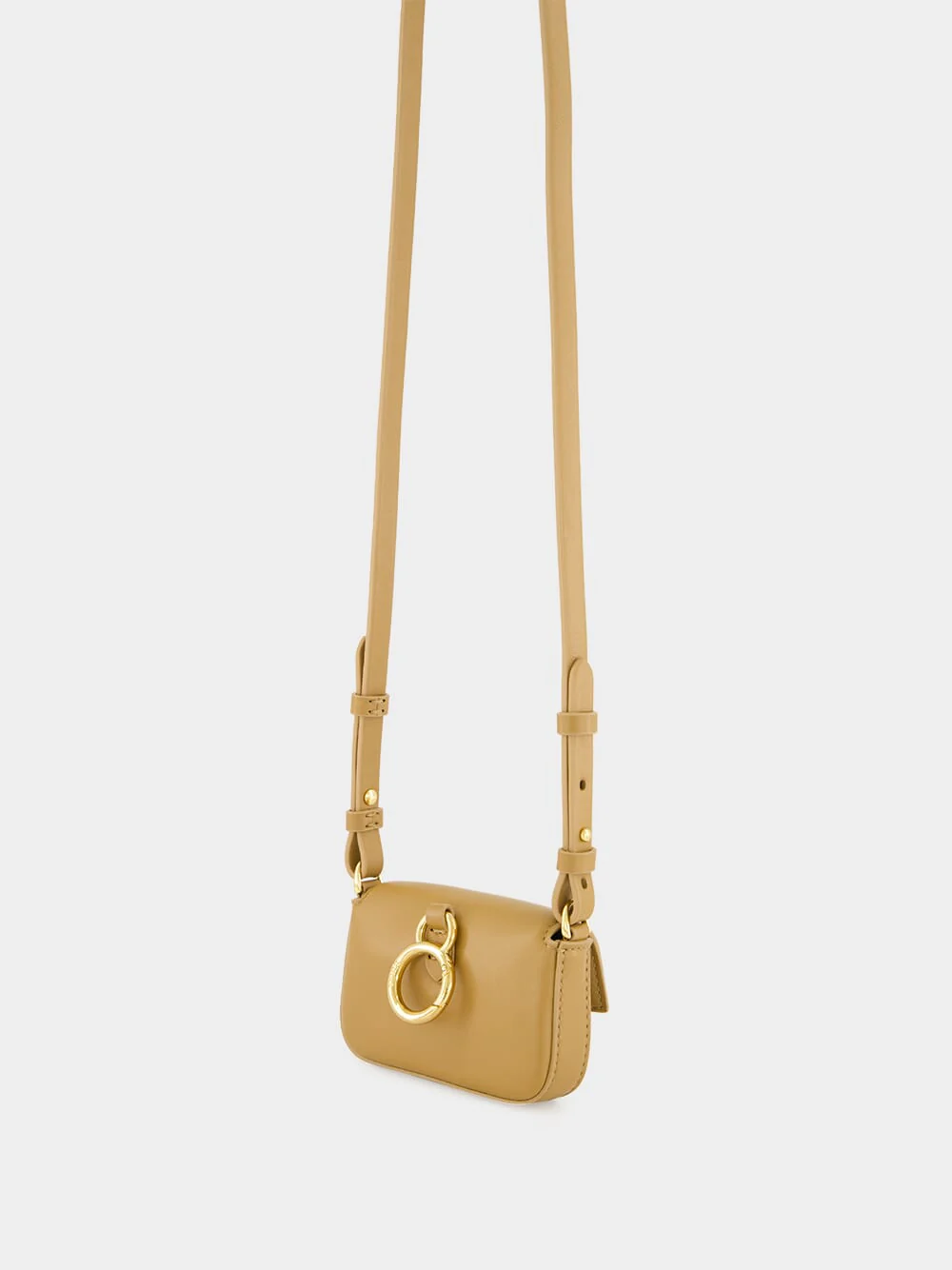 Beige Nano Baguette Charm in Nappa Leather - Image 5